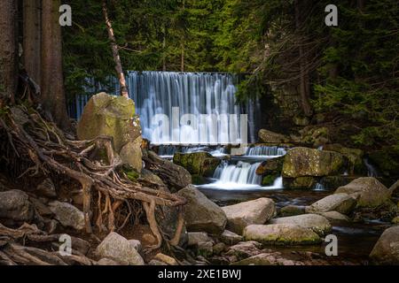 Cascade sauvage dans les montagnes Karpacz-Giant/Pologne 2 Banque D'Images