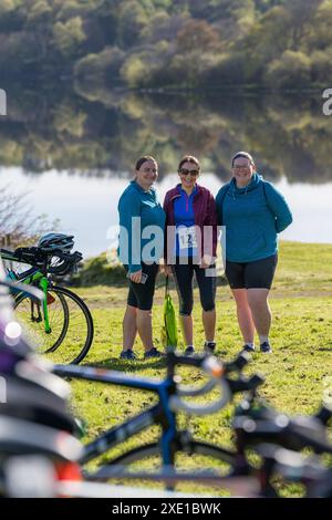 Le seul défi amusant multisport féminin, qui a eu lieu au Gartan Outdoor Education & Training Centre , Churchill, Letterkenny, Co. Donegal, Irlande. Banque D'Images