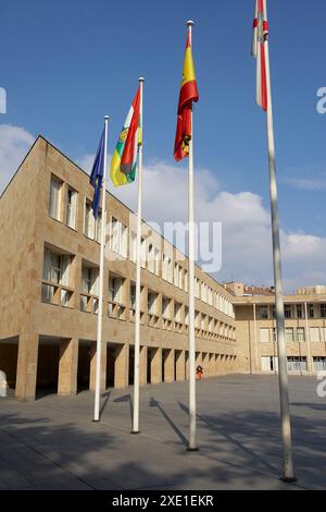 L'hôtel de ville, par Rafael Moneo, Logroño, La Rioja. L'Espagne. Banque D'Images