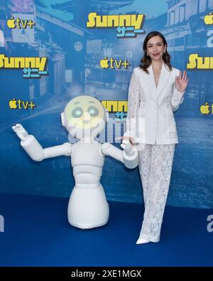Tokyo, Japon. 25 juin 2024. L'actrice Joanna Sotomura pose pour la caméra lors de l'appel photo 'Sunny' d'Apple TV à Tokyo, au Japon, le mardi 25 juin 2024. Photo de Keizo Mori/UPI crédit : UPI/Alamy Live News Banque D'Images