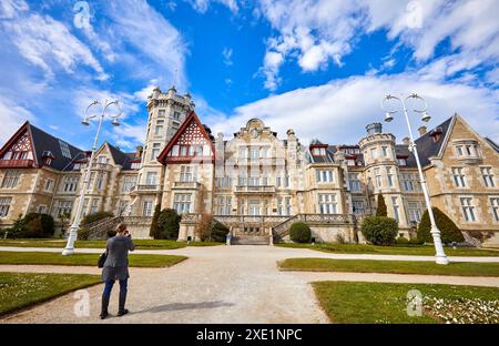 Universidad Internacional Menéndez Pelayo, Palacio et de la péninsule de la Magdalena, Santander, Cantabria, Spain, Europe Banque D'Images