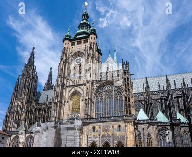 La belle St. Cathédrale Vitus à Prague, République tchèque Banque D'Images
