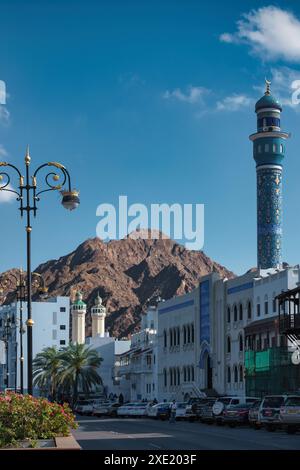 Mutrah Corniche dans le district de Mutrah, Muscat, Oman. Banque D'Images