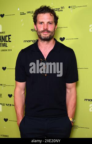 Londres, Royaume-Uni. 25 juin 2024. Jamie Dornan assiste à la première mondiale de 'Kathleen is Here' lors du 32e Raindance film Festival, au cinéma Curzon Soho. Le crédit photo devrait se lire comme suit : Matt Crossick/Empics/Alamy Live News Banque D'Images