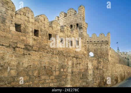 Mur de la forteresse de Bakou, Azerbaïdjan Banque D'Images