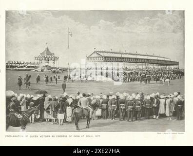 Proclamation de la reine Victoria comme impératrice de l'Inde à Delhi, 1877. 1910 Banque D'Images