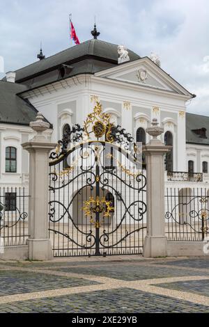 La résidence du Président de la Slovaquie, le Palais Grassalkovich. Bratislava. Slovaquie. Banque D'Images