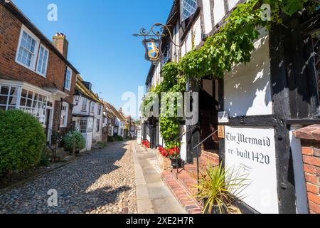 Le Mermaid Inn, Mermaid Street, Rye, East Sussex, UK Banque D'Images