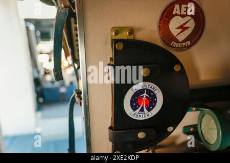 Cap Canaveral, États-Unis . 25 juin 2024. Une vue du logo de la National Oceanic and Atmospheric Administration (NOAA) au Kennedy Space Center de la NASA à Cape Canaveral, Floride, le 25 juin 2024. (Photo de Edgardo J. Medina Millán/Sipa USA) crédit : Sipa USA/Alamy Live News Banque D'Images