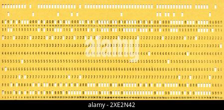 Carte perforée pour la programmation Banque D'Images