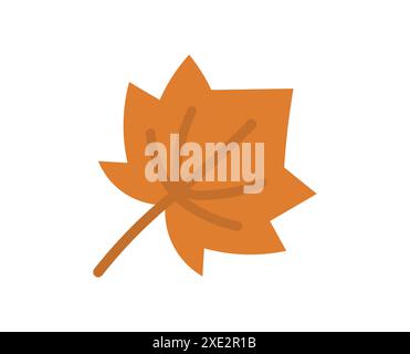 Symbole de feuille tombante. Concept de saisons. Illustration de Vecteur