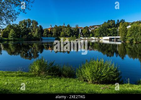 Kurparksee à Grafenau, Forêt bavaroise 2 Banque D'Images