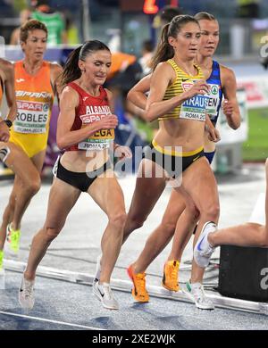 Gesa Felicitas Krause, d’Allemagne, en compétition dans la finale féminine du 3000 m steeple aux Championnats d’Europe d’athlétisme, Stadio Olimpico, Rome, IT Banque D'Images