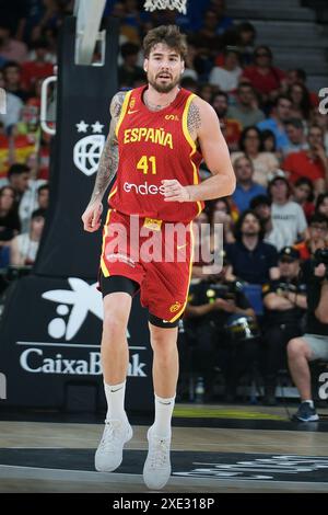 Juancho Hernangomez d'Espagne lors du match international de basket joué entre l'Espagne et l'Italie au pavillon du Wizink Center le 25 juin de 2024 i. Banque D'Images