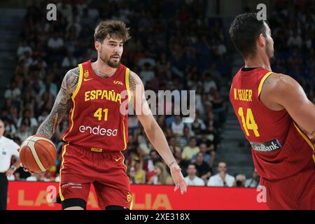 Juancho Hernangomez d'Espagne lors du match international de basket joué entre l'Espagne et l'Italie au pavillon du Wizink Center le 25 juin de 2024 i. Banque D'Images