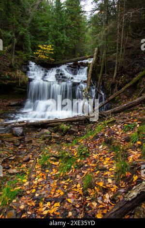 Site pittoresque de Wagner Falls State, Michigan Banque D'Images