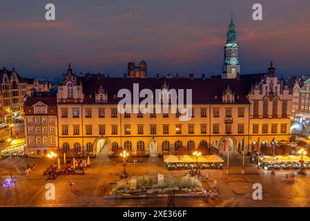 Place du marché à Wroclaw Banque D'Images