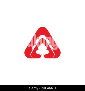 vecteur de logo de conception de carte de papier triangle de fumée d'explosion Illustration de Vecteur