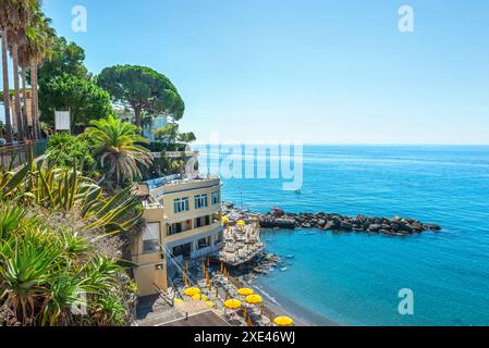 Plage à Bogliasco Banque D'Images