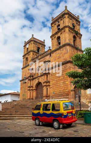 Église paroissiale de l'Immaculée conception à Barichara, Santander département Colombie Banque D'Images