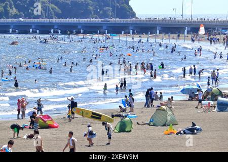 Préfecture de Kanagawa Katase Higashihama Beach Banque D'Images