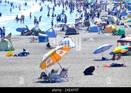 Préfecture de Kanagawa Katase Higashihama Beach Banque D'Images