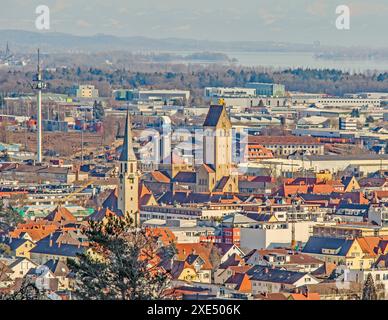 Vue sur Singen am Hohentwiel Banque D'Images