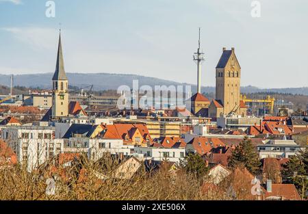 Vue sur Singen am Hohentwiel Banque D'Images