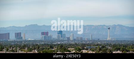 Ville de Las vegas nevada skyline de loin Banque D'Images