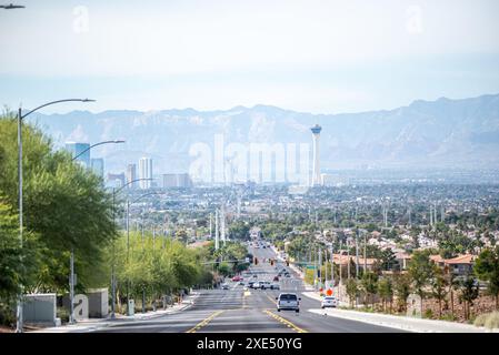 Ville de Las vegas nevada skyline de loin Banque D'Images