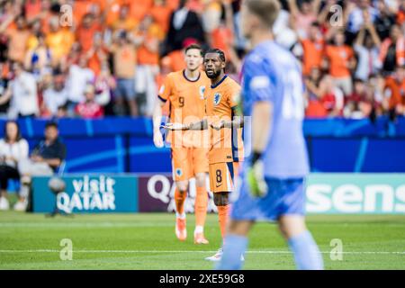 Berlin, Allemagne. 25 juin 2024. Georginio Wijnaldum (8), des pays-Bas, vu lors du match de l'UEFA Euro 2024 dans le Groupe d entre les pays-Bas et l'Autriche à l'Olympiastadion de Berlin. Crédit : Gonzales photo/Alamy Live News Banque D'Images