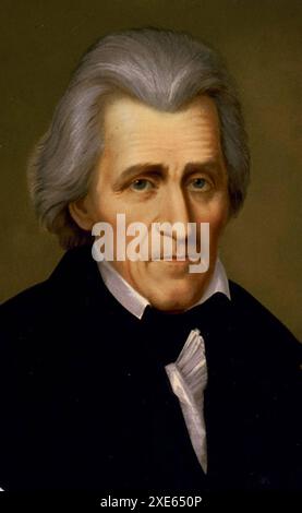 Andrew Jackson 1767-1845, amerikanischer soldat und siebter Präsident der Vereinigten Staaten von 1829 bis 1837. Porträt. Banque D'Images