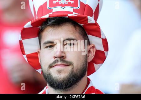 Dortmund, Allemagne. 25 juin 2024. Dortmund, Allemagne, 25 juin 2024 : fan de la Pologne lors du match UEFA EURO 2024 Allemagne du Groupe C opposant la France et la Pologne au BVB Stadion Dortmund à Dortmund, Allemagne. (Daniela Porcelli/SPP) crédit : SPP Sport Press photo. /Alamy Live News Banque D'Images