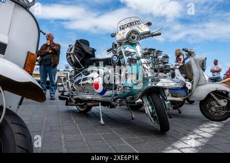 Big 7 Scooter Rally à Margate Kent Royaume-Uni Banque D'Images