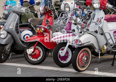 Big 7 Scooter Rally à Margate Kent Royaume-Uni Banque D'Images