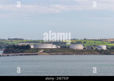 Whitegate Oil terminal, Whitegate, États-Unis Cork, Irlande. Banque D'Images