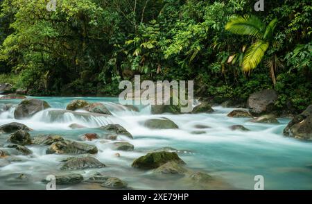 Rao Celeste, Parque Nacional volcan Tenorio, province d'Alajuela, Costa Rica, Amérique centrale Banque D'Images