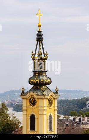 Belgrade, Serbie vue panoramique avec église, Zemun Banque D'Images