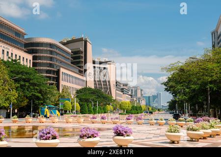 Putrajaya, Malaisie - 13 juillet 2023 : Persiaran Perdana Street Banque D'Images