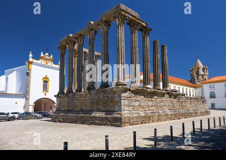 Temple de Diane. Evora. Portugal Banque D'Images