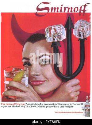 1968 Smirnoff vodka ad- Smirnoff Martini Banque D'Images