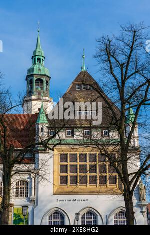 Vue panoramique sur l'architecture de la vieille ville de celle en Allemagne. Banque D'Images