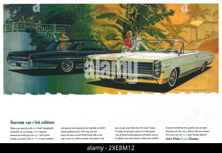 Publicité sur la voie large Bonneville Catalina 1964 de Pontiac - Success car '64 Edition Banque D'Images