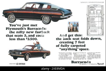 1964 Plymouth Barracuda fastback ad Banque D'Images