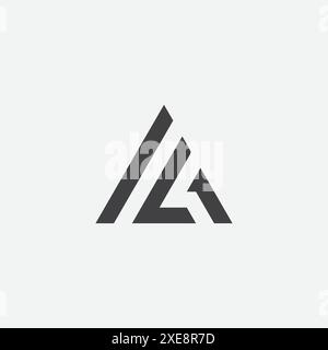 Modèle vectoriel de conception de logo de style simple AF FA lettre abstrait. Illustration de Vecteur