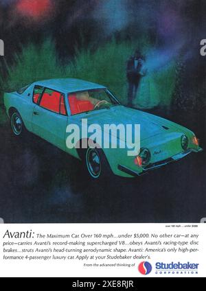 1963 Studebaker Avanti ad Banque D'Images