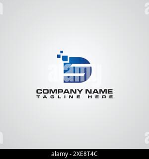 SD DS initiales lettre monogramme texte alphabet logo. Modèle de conception de logo professionnel à la mode minimal impressionnant sur fond noir. Illustration de Vecteur