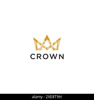 Logo lettre M. Modèle vectoriel de logo Crown. Illustration de Vecteur