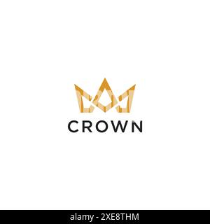 Logo de lettre CA. Modèle vectoriel de logo Crown Illustration de Vecteur