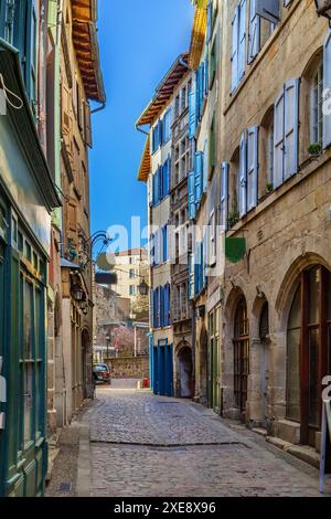 Rue dans le Puy-en-Velay, France Banque D'Images
